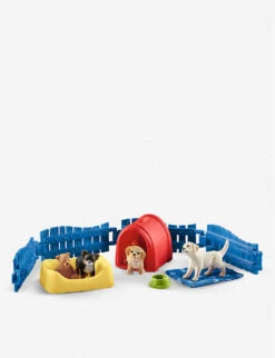 Schleich Puppy Pen With Toy Figures
