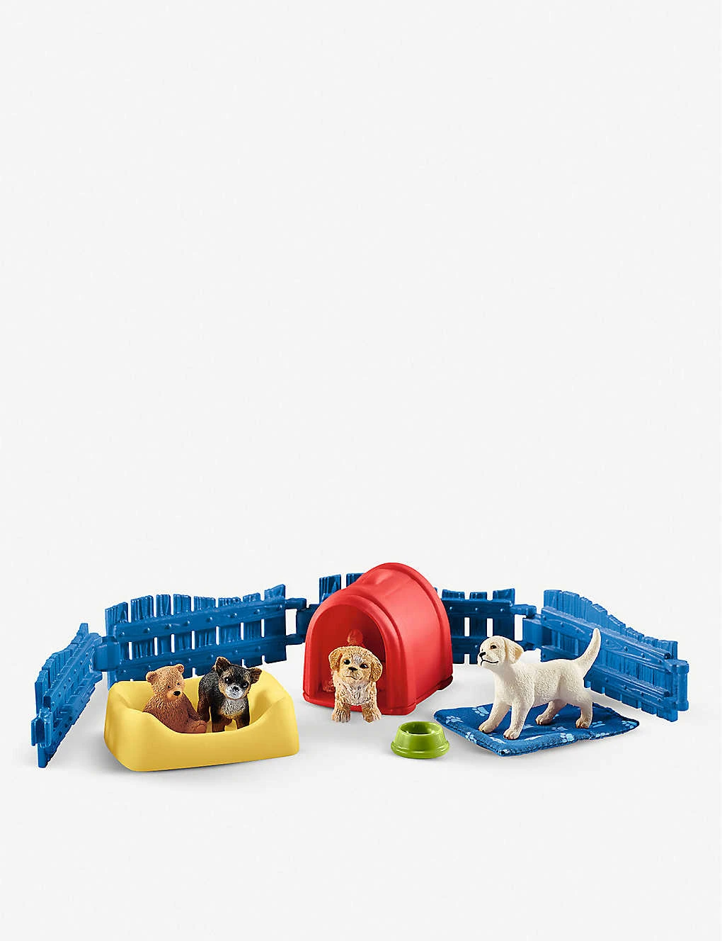 Schleich Puppy Pen With Toy Figures