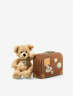 Steiff Fynn Plush Teddy Bear In Suitcase 28cm