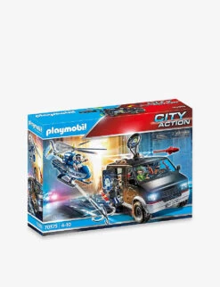 Playmobil City Action 70575 Police Helicopter Pursuit With Runaway Van Playset