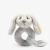 Steiff Soft Cuddly Friends Hoppie Rabbit Woven Toy Rattle 14cm