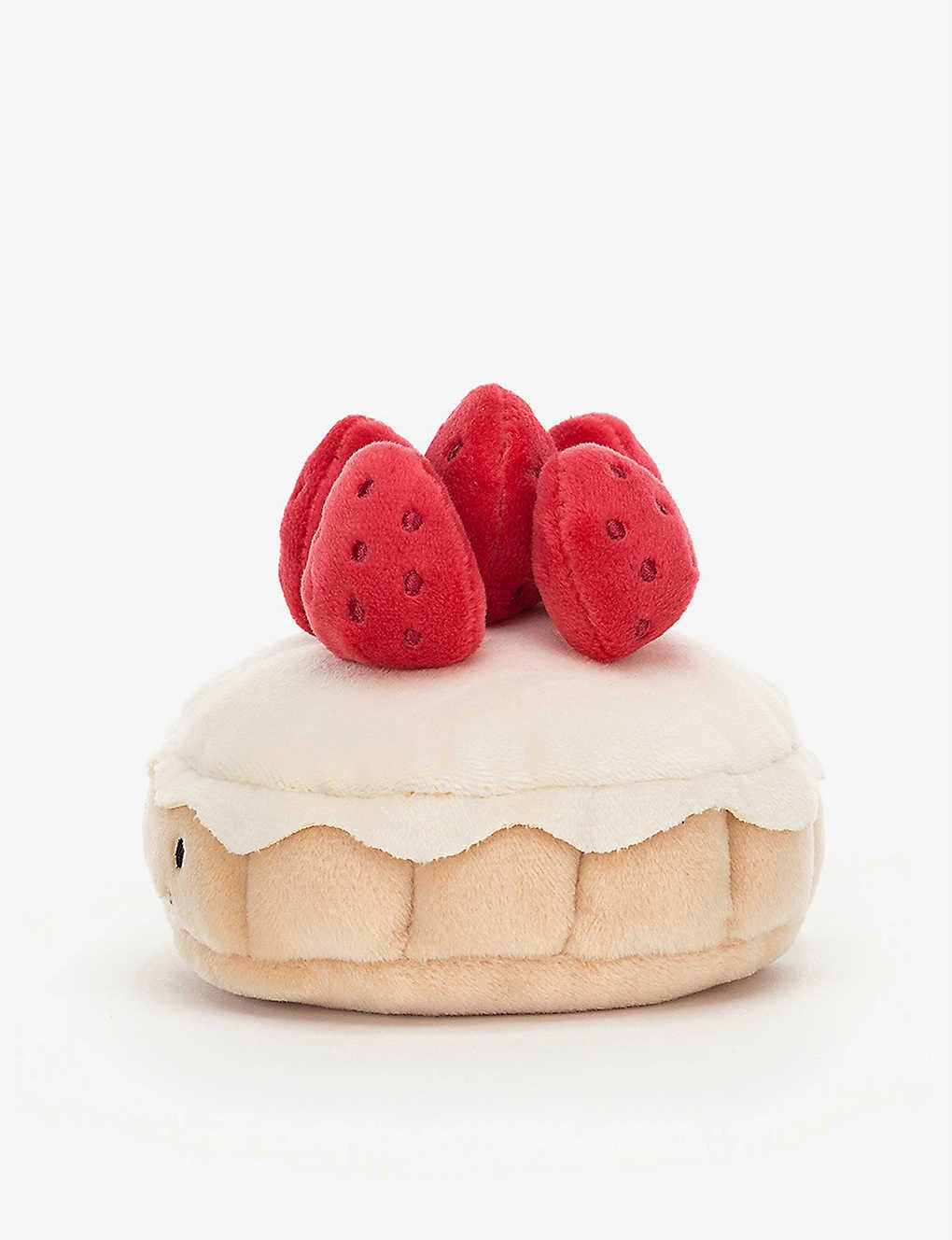 JELLYCAT Pretty Patisserie Tarte Aux Fraises Soft Toy 7cm - Image 3