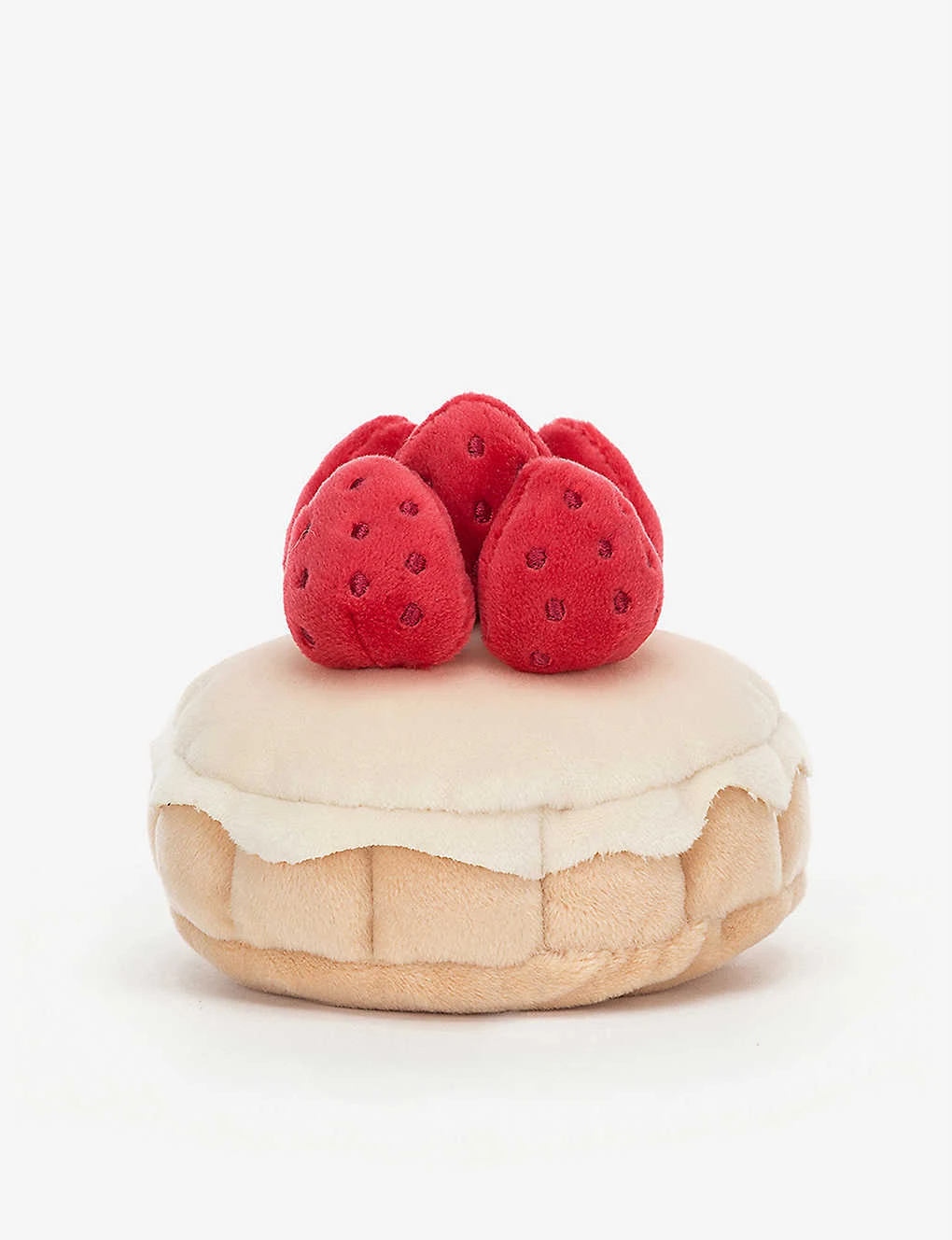 JELLYCAT Pretty Patisserie Tarte Aux Fraises Soft Toy 7cm - Image 4