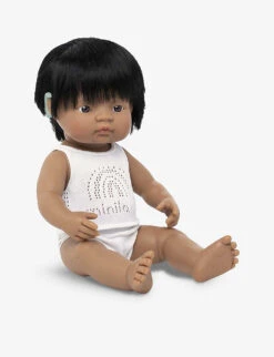Educational Male Baby Doll With Hearing Aid 38cm
