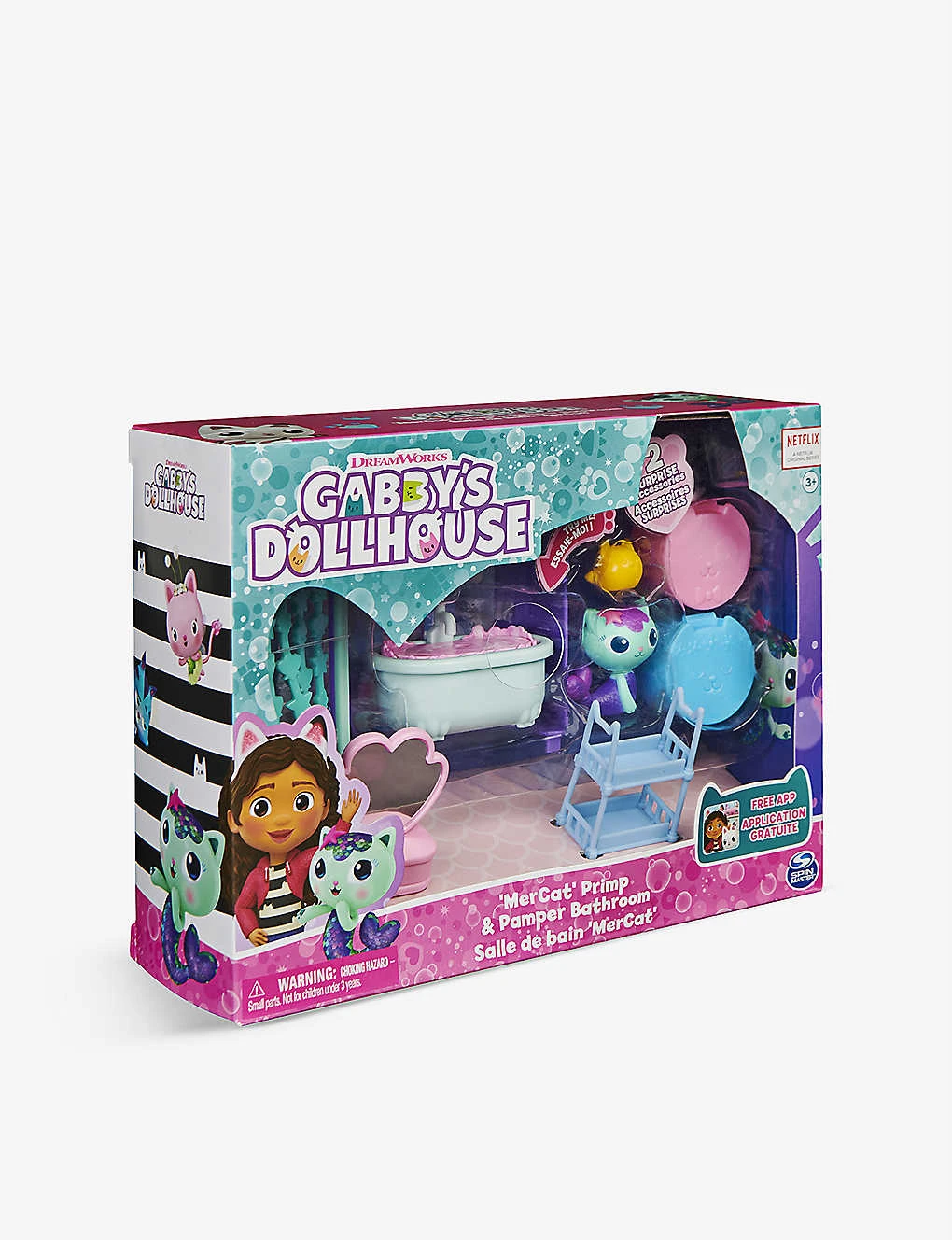 ‘MerCat’ Primp And Pamper Bathroom Playset 26cm - Image 2