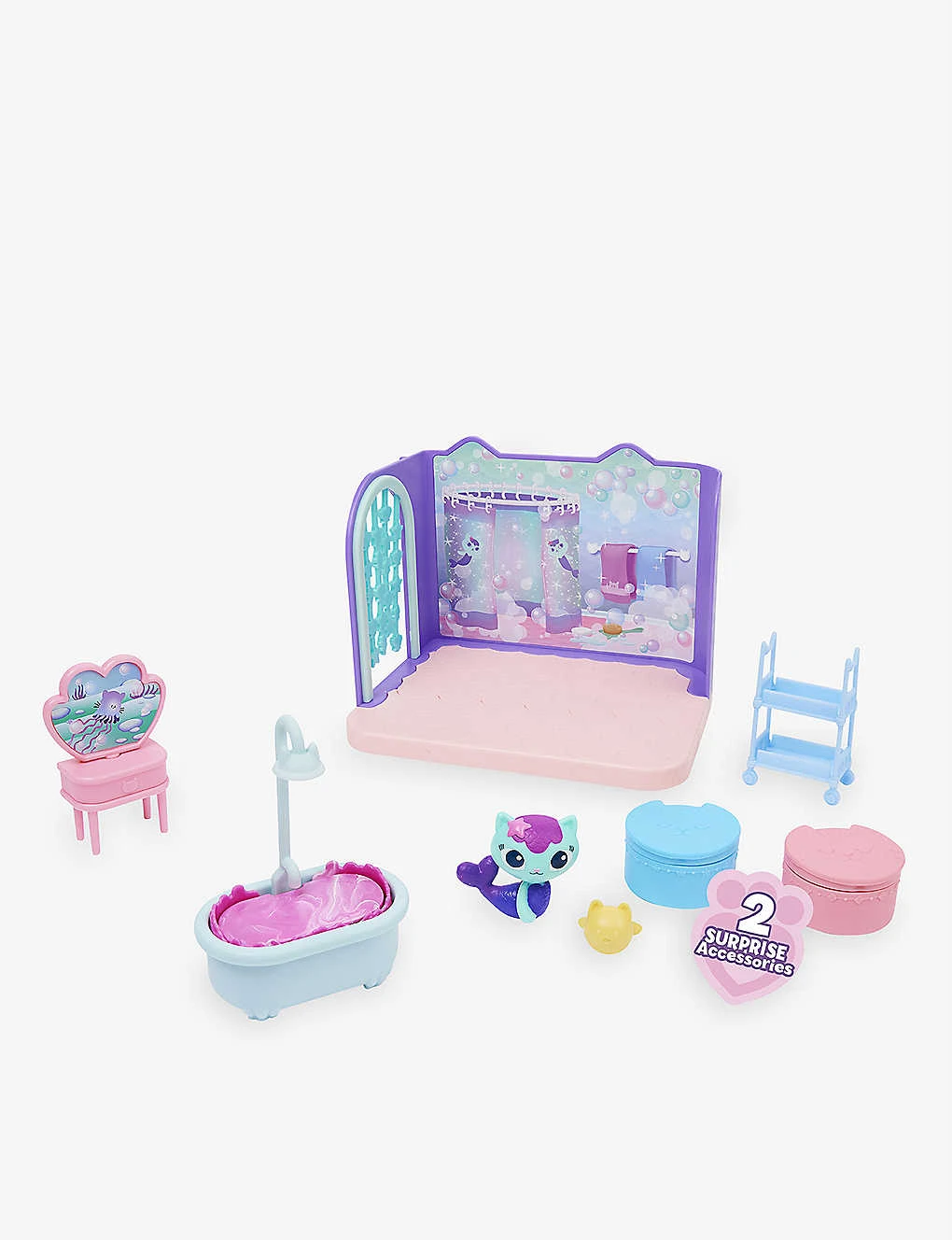 ‘MerCat’ Primp And Pamper Bathroom Playset 26cm - Image 5
