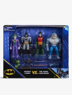 DC Batman And Robin Vs. The Joker And King Shark Toy Figure Set