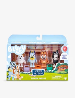 Bluey School Mates Pack Of Four Toy Figure Set 8cm