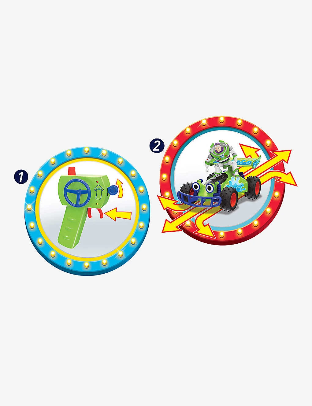 Disney Toy Story 1:24 RC Turbo Buggy Buzz Lightyear Toy Set - Image 3