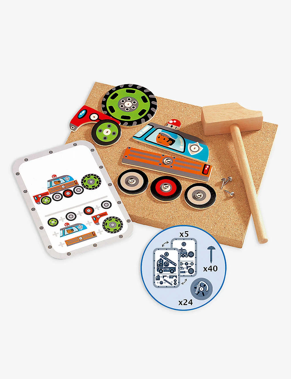 Djeco Tap Tap Vehicles Assemble Playset - Image 2