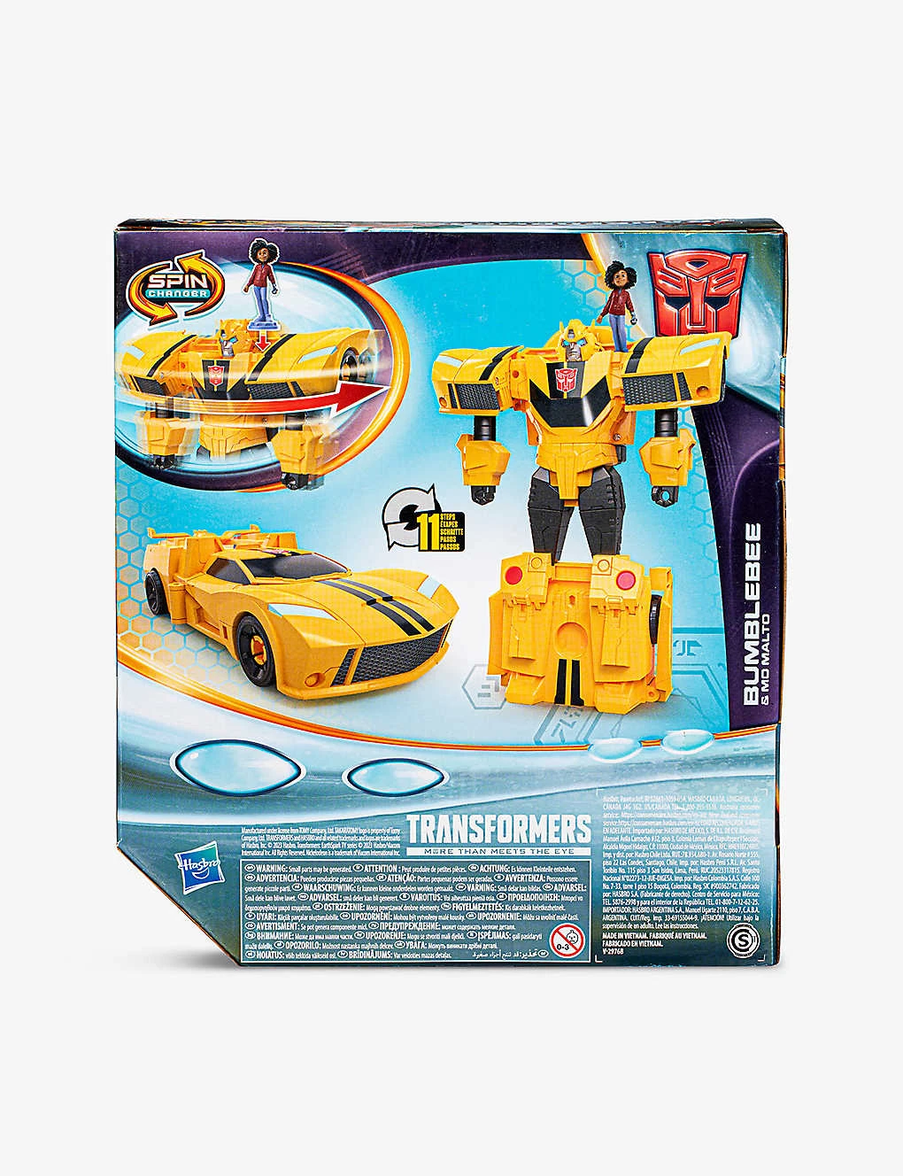 Transformers Earthspark Spinchanger Bumblebee And Mo Malto Action Figures 20cm - Image 4