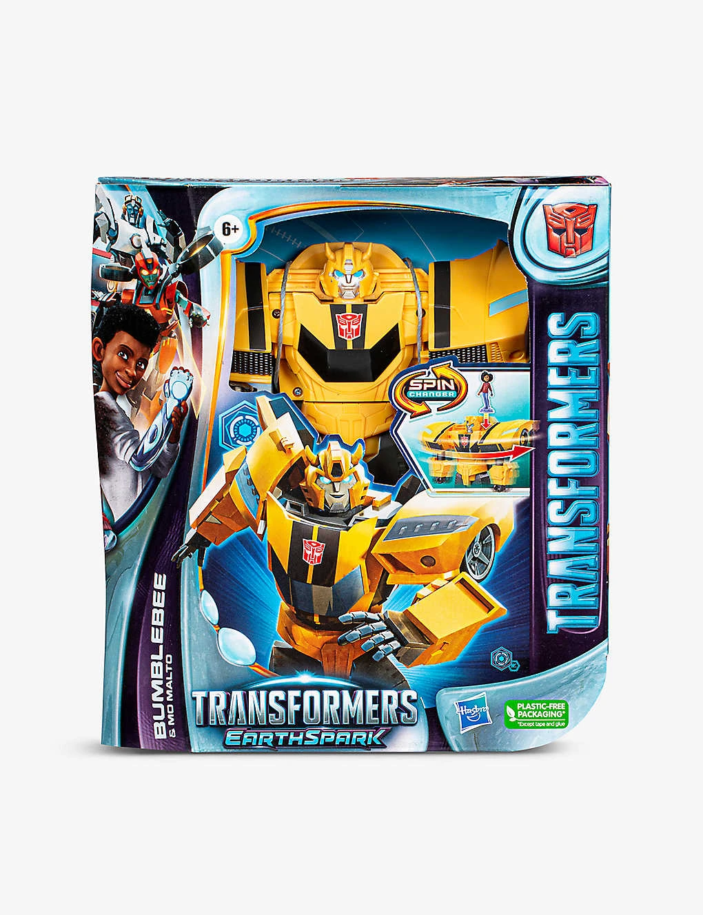 Transformers Earthspark Spinchanger Bumblebee And Mo Malto Action Figures 20cm