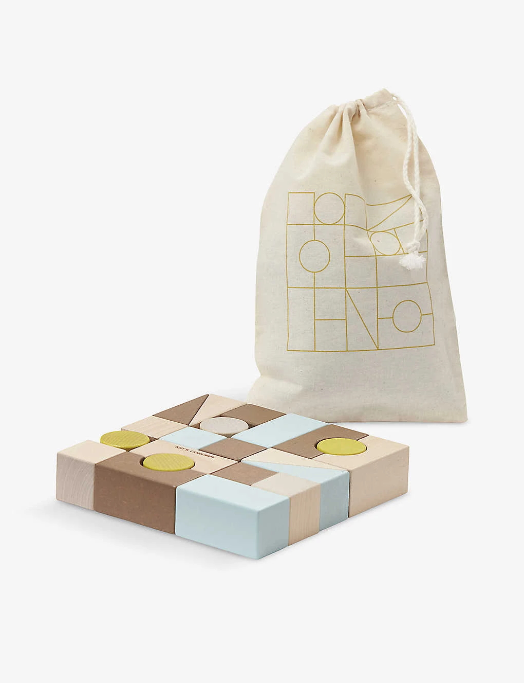 Kids Concept Wooden Building Blocks Set Of 21