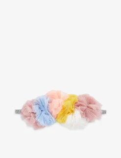 Meri-Meri Pompom-embellished Glitter-tulle Crown