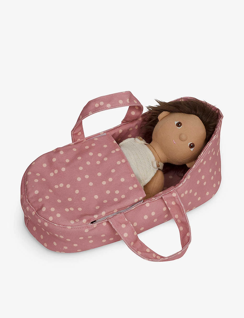 Dinkum Dolls Polka Dot-print Cotton-canvas Doll Carry Cot - Image 3