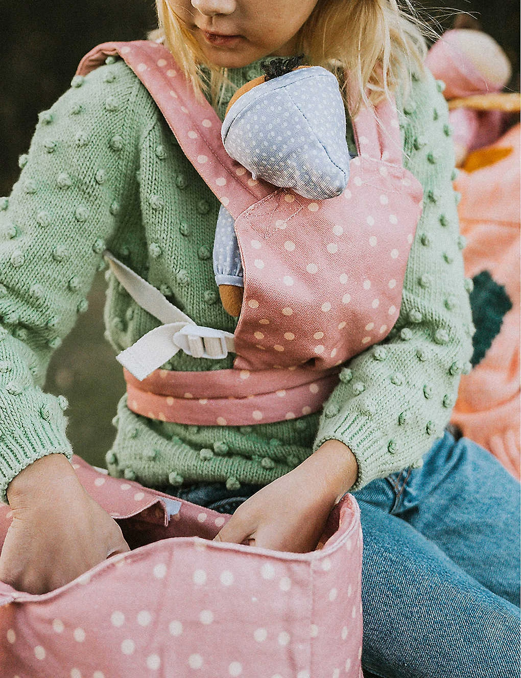 Dinkum Dolls Polka Dot-print Cotton-canvas Doll Carrier - Image 4