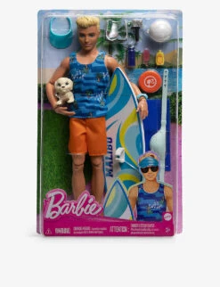 Barbie Ken Surfing Beach Day Doll Set