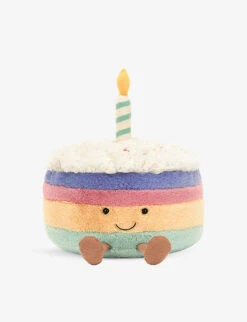 JELLYCAT Amuseable Rainbow Birthday Cake Soft Toy 26cm