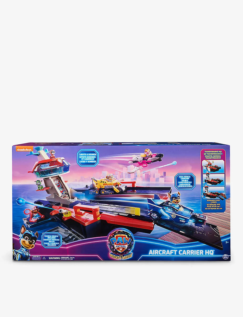 Paw Patrol The Mighty Movie Aircraft Carrier HQ Playset